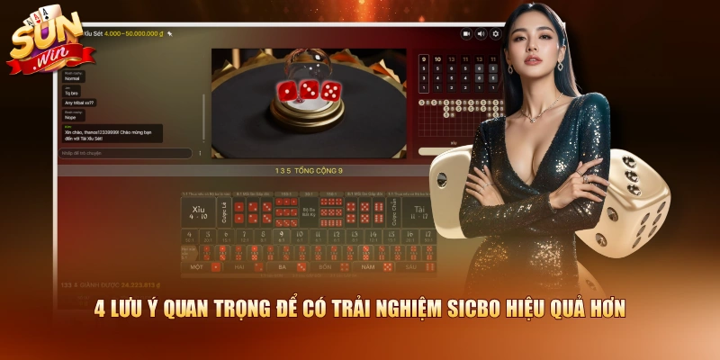 Live Sicbo - Đa Dạng Cửa Cược Cùng Nhiều Tính Năng Nổi Bật 3 4 lưu ý quan trọng để có trải nghiệm sicbo hiệu quả hơn