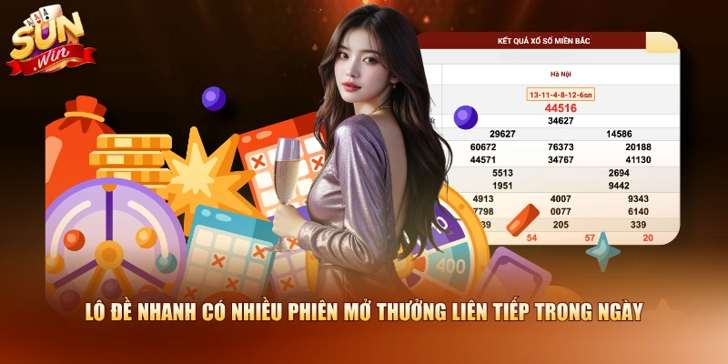 Lô đề nhanh có nhiều phiên mở thưởng liên tiếp trong ngày