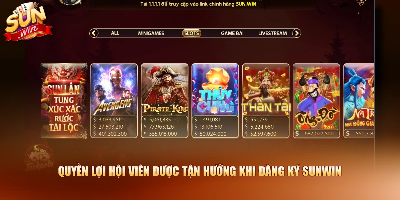 Quyền lợi hội viên được tận hưởng khi đăng ký SUNWIN